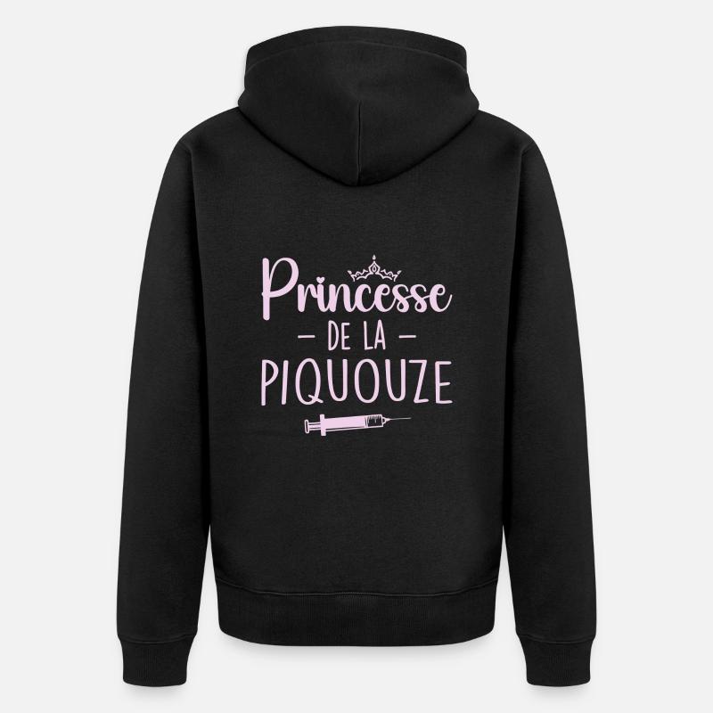 Princesse De La Piquouze - Veste à capuche bio Premium Unisexe - noir
