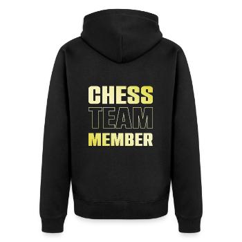 Équipe d'échecs - Veste à capuche bio Premium Unisexe - noir - Dos - Nico (187cm)