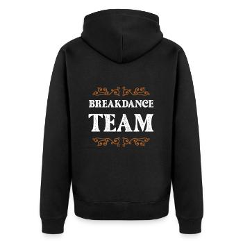 Équipe de breakdance - Veste à capuche bio Premium Unisexe - noir - Dos - Nico (187cm)