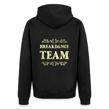 Équipe de breakdance - Veste à capuche bio Premium Unisexe - noir - Dos - Nico (187cm)