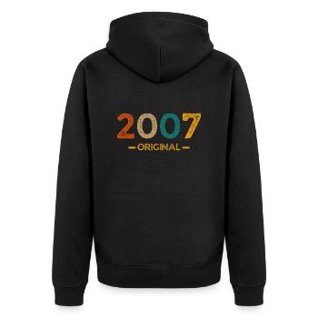 2007 Original - Veste à capuche bio Premium Unisexe - noir - Dos - Nico (187cm)