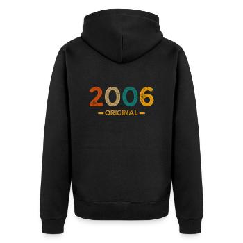 2006 Original - Veste à capuche bio Premium Unisexe - noir - Dos - Nico (187cm)