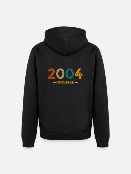 2004 Original - Unisex Premium Bio Zip Hoodie - Schwarz