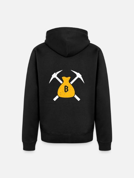 Mining - Unisex Premium Organic Zip Hoodie - black