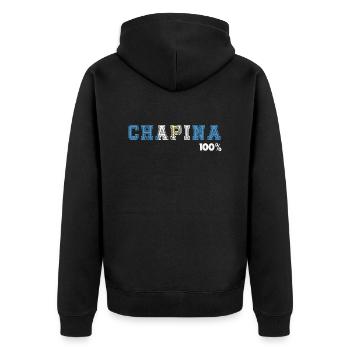 Guatemala Guatemalan Flagge DNA I Geschenk - Unisex Premium Bio Zip Hoodie - Schwarz - Hinten - Nico (187cm)