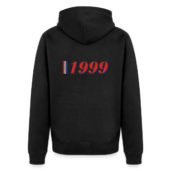 Année 1999 - Veste à capuche bio Premium Unisexe - noir - Dos - Nico (187cm)