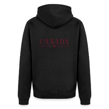 J’aime le Canada - Veste à capuche bio Premium Unisexe - noir - Dos - Nico (187cm)