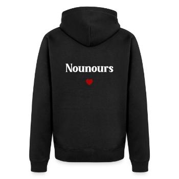 Nounours - Veste à capuche bio Premium Unisexe - noir - Dos - Nico (187cm)