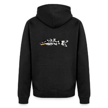 Zebra oto, Tiger oto wels. Otocinclus cocama - Unisex Premium Organic Zip Hoodie - black - Back - Nico (187cm)