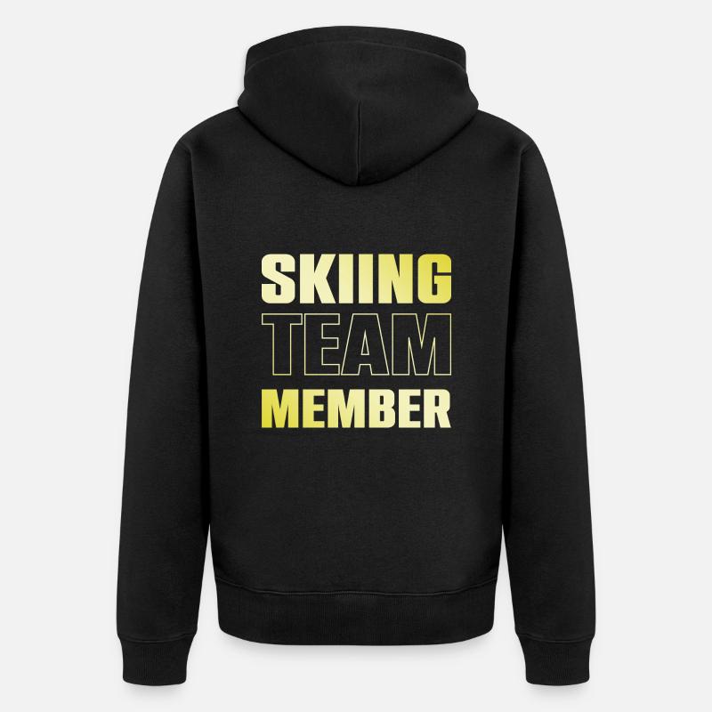 Équipe de ski - Veste à capuche bio Premium Unisexe - noir