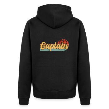 Capitaine Cadeau - Veste à capuche bio Premium Unisexe - noir - Dos - Nico (187cm)
