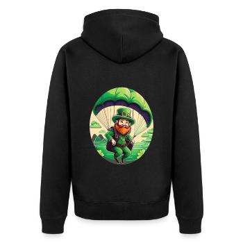Parapente Trèfle de la Saint-Patrick - Veste à capuche bio Premium Unisexe - noir - Dos - Nico (187cm)