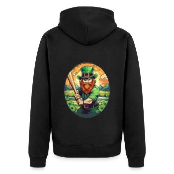 St. Patrick’s Day Shamrock Baseball - Veste à capuche bio Premium Unisexe - noir - Dos - Nico (187cm)