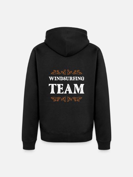 Windsurfing Team - Unisex Premium Organic Zip Hoodie - black