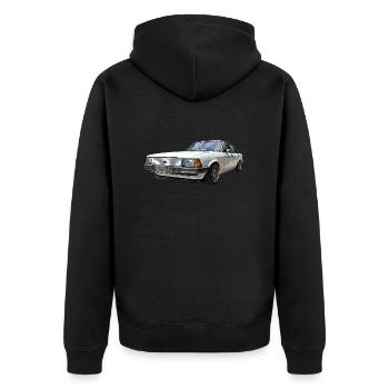Granada - Unisex Premium Bio Zip Hoodie - Schwarz - Hinten - Nico (187cm)