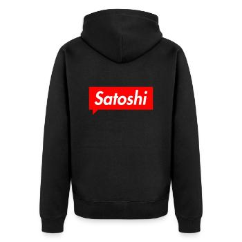 Satoshi - Veste à capuche bio Premium Unisexe - noir - Dos - Nico (187cm)