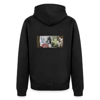 Geisha Romance - Veste à capuche bio Premium Unisexe - noir - Dos - Nico (187cm)