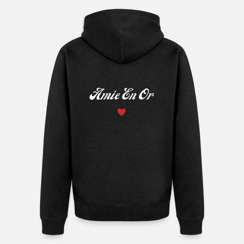 amie en or - Veste à capuche bio Premium Unisexe - noir