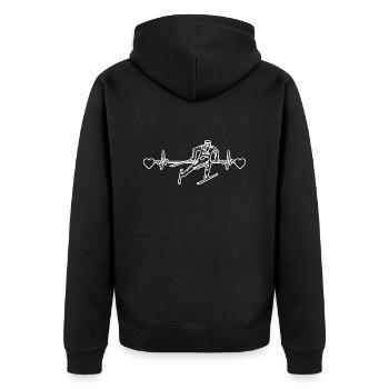 Skiers Ski Design Skiing Skiing Skiing Outfit - Unisex Premium Organic Zip Hoodie - black - Back - Nico (187cm)