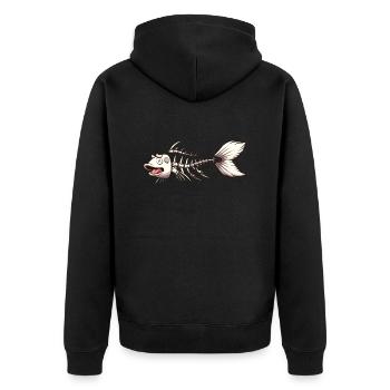 Squelette de poisson Koi Karp - Veste à capuche bio Premium Unisexe - noir - Dos - Nico (187cm)