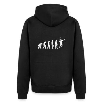Joueur de badminton Fan de badminton Badminton Badminton Badminton - Veste à capuche bio Premium Unisexe - noir - Dos - Nico (187cm)