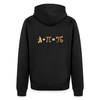 Banana Ball Python Herpetologist Pi Mathematics - Unisex Premium Organic Zip Hoodie - black - Back - Nico (187cm)