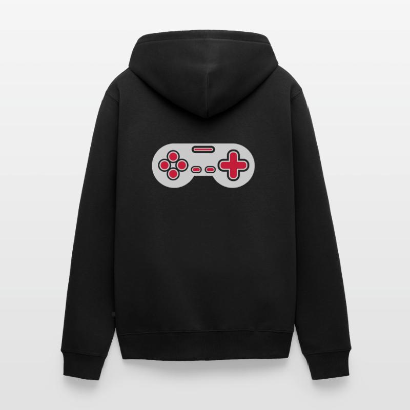 Design Retro Gamer Controller Unisex Premium Bio Zip Hoodie