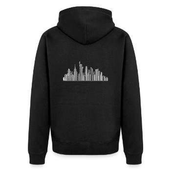 New York - Veste à capuche bio Premium Unisexe - noir - Dos - Nico (187cm)