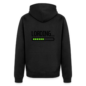 Chargement - Veste à capuche bio Premium Unisexe - noir - Dos - Nico (187cm)