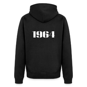 1964 - Cadeau né en 1964 - Veste à capuche bio Premium Unisexe - noir - Dos - Nico (187cm)