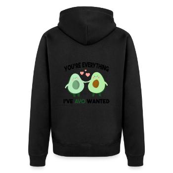 You're Everything I've AVO Wanted - Unisex Premium Organic Zip Hoodie - black - Back - Nico (187cm)