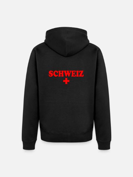 Schweiz - Unisex Premium Organic Zip Hoodie - black