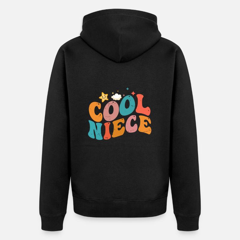 Nièce | Neveu | Oncle | Tante - Veste à capuche bio Premium Unisexe - noir