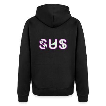 Sus - Parole jeunesse - Veste à capuche bio Premium Unisexe - noir - Dos - Nico (187cm)