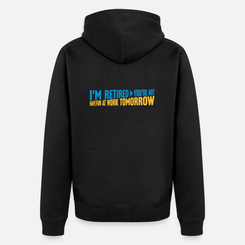 have fun at work - Unisex Premium Bio Zip Hoodie - Schwarz