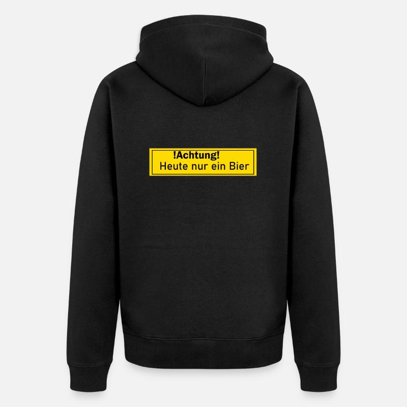 Bier Biertrinker Alkohol Geschenk Geschenkidee - Unisex Premium Bio Zip Hoodie - Schwarz