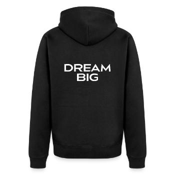 Dream Big - Veste à capuche bio Premium Unisexe - noir - Dos - Nico (187cm)