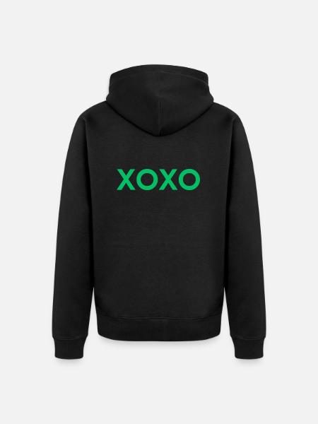XOXO - Unisex Premium Bio Zip Hoodie - Schwarz