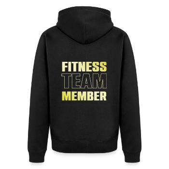 Équipe de remise en forme - Veste à capuche bio Premium Unisexe - noir - Dos - Nico (187cm)