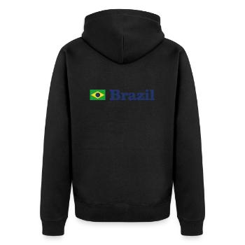 Brazil - Veste à capuche bio Premium Unisexe - noir - Dos - Nico (187cm)
