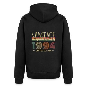 Vintage 1994 Cadeau Anniversaire 1994 Rétro1994 - Veste à capuche bio Premium Unisexe - noir - Dos - Nico (187cm)