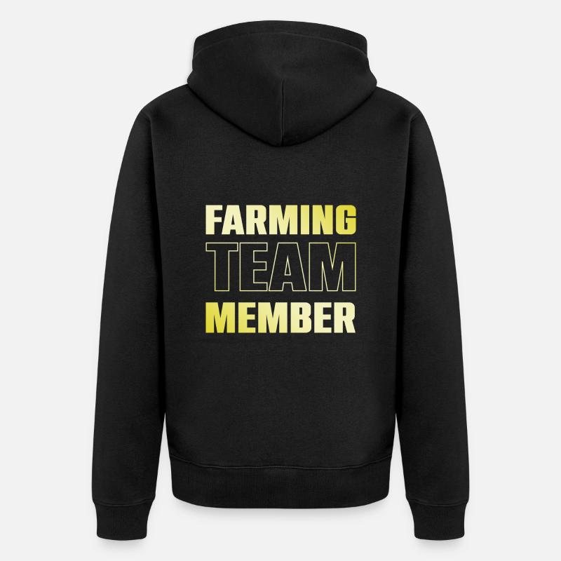 Équipe agricole - Veste à capuche bio Premium Unisexe - noir