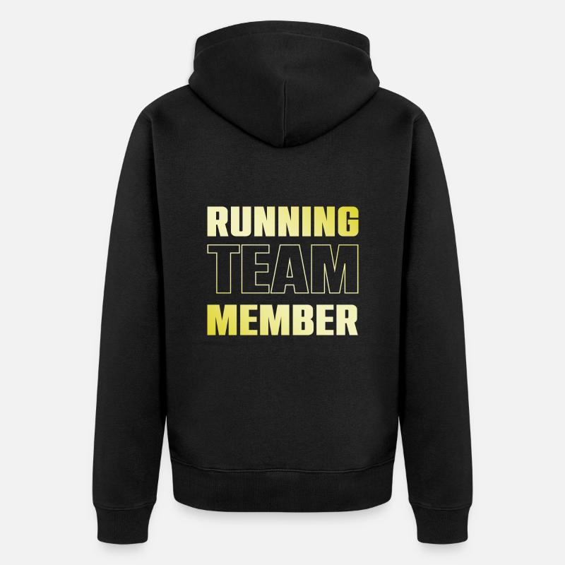 Équipe de course - Veste à capuche bio Premium Unisexe - noir