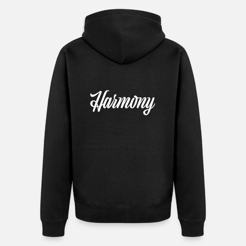 harmony - Unisex Premium Bio Zip Hoodie - Schwarz
