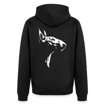 Bull Terrier Silhouette Chien Chien Wilsigns - Veste à capuche bio Premium Unisexe - noir - Dos - Nico (187cm)