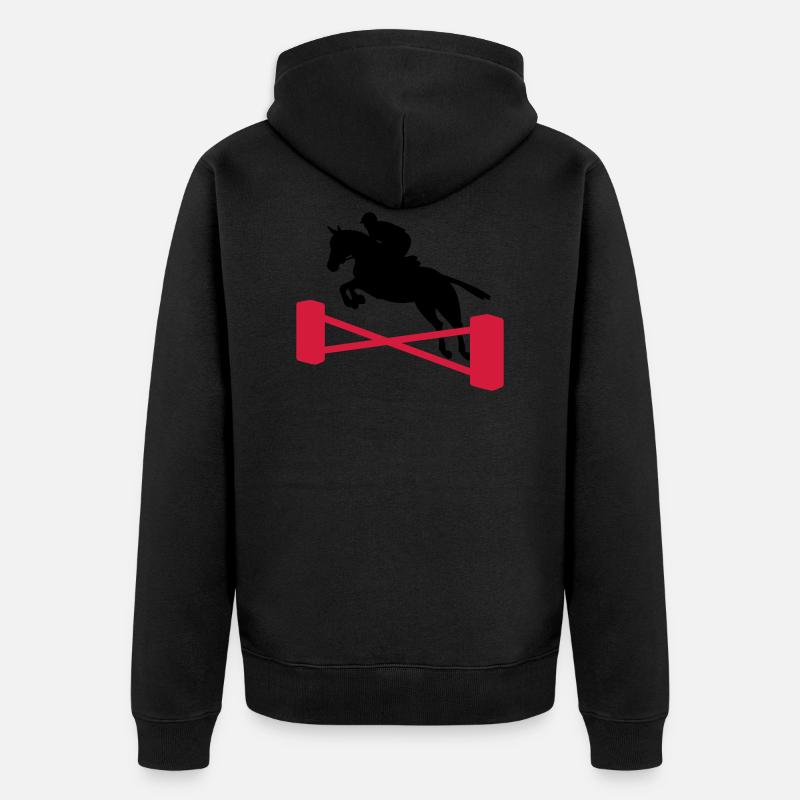 saut d'obstacles - Veste à capuche bio Premium Unisexe - noir