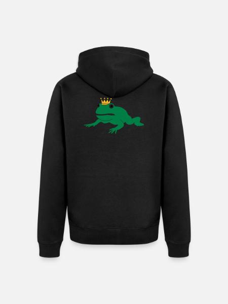 grumpy frog prince - Veste à capuche bio Premium Unisexe - noir
