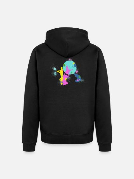Kin-ball - Unisex Premium Organic Zip Hoodie - black