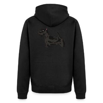 Scottish Terrier Dog - Unisex Premium Organic Zip Hoodie - black - Back - Nico (187cm)