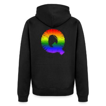 arc-en-Q - Veste à capuche bio Premium Unisexe - noir - Dos - Nico (187cm)